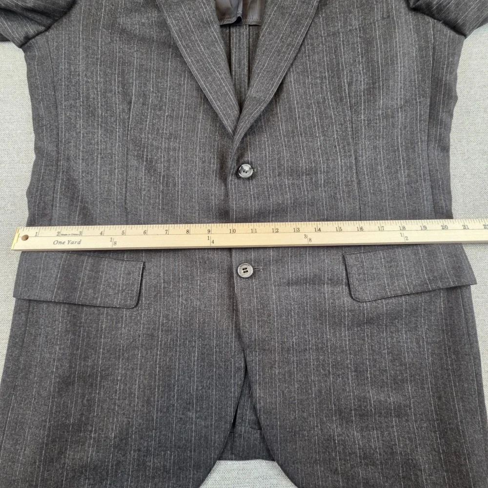 Brooks Brothers Golden Fleece Charcoal Gray Pinstripe‎ Sport Coat USA Men's 42L